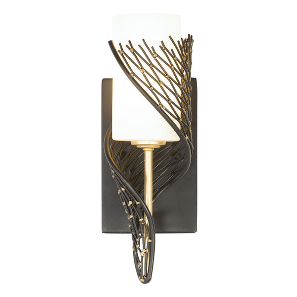 Flow Matte Black French Gold One-Light Right Wall Sconce, image 2