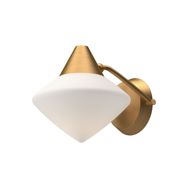Nora One-Light Wall Sconce with Opal Glass, image 1