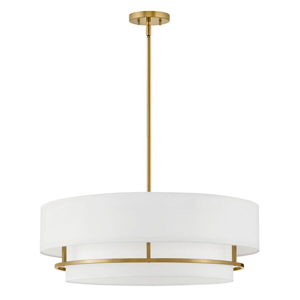 Graham Lacquered Brass Four-Light Extra Large Convertible Semi-flush Mount, image 2