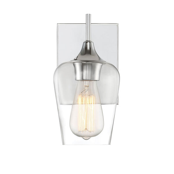 Selby Polished Chrome One-Light Wall Sconce, image 1