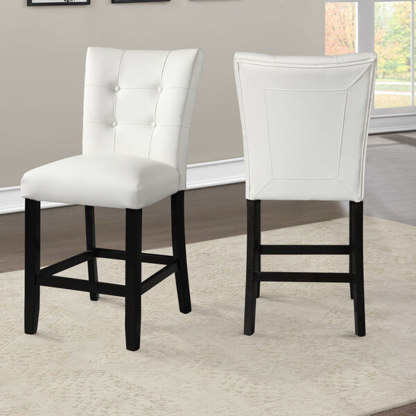 Markina White and Ebony Counter Chair, image 1