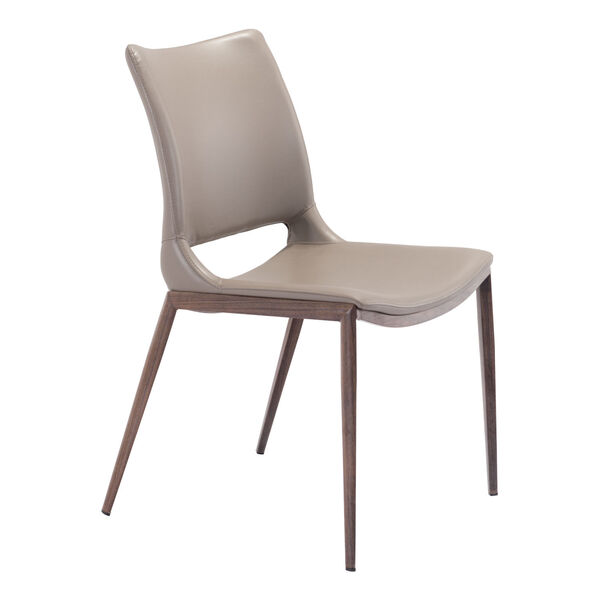 Ace Gray and Dark Brown Dining Chair, Set of Two, image 1