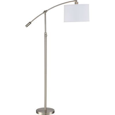 Nickel Brushed Floor Lamps Bellacor, Henley Adjustable Boom Arm Floor Lamp By Uttermost