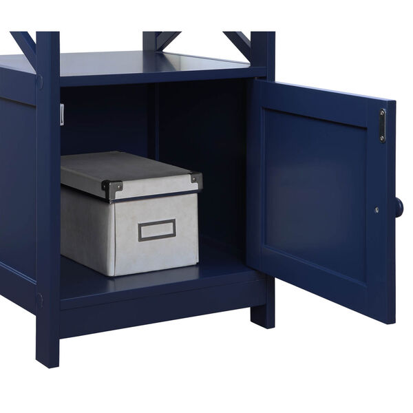 Oxford Cobalt Blue End Table with Cabinet, image 4