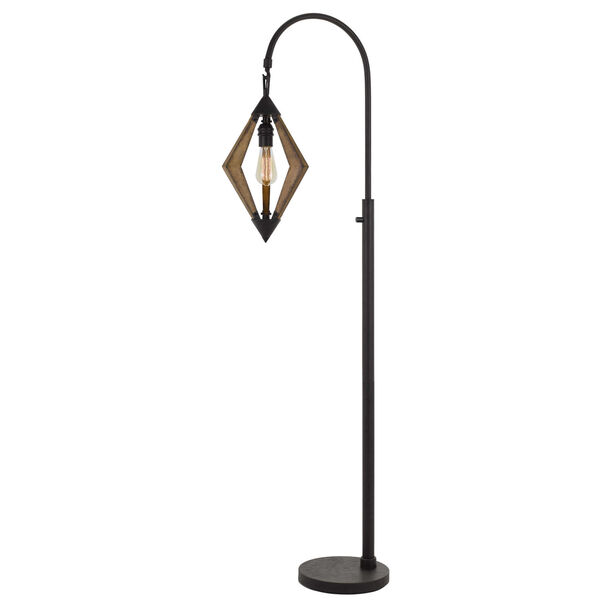 Valence Black and Natural One-Light Floor lamp, image 1