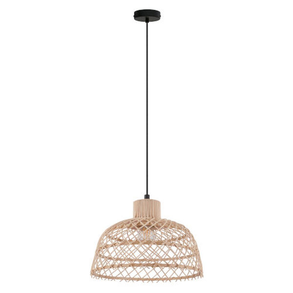 Ausnby Natural Wood One-Light Pendant, image 1