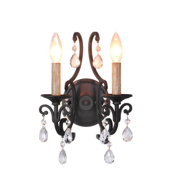 Bentley Matte Black Two-Light Wall Sconce, image 2