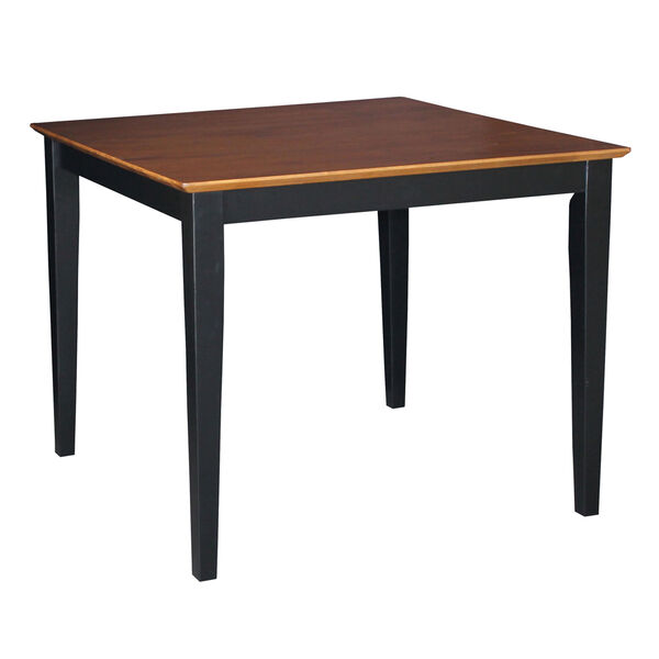 Black And Cherry 36 x 30-Inch Solid Wood Dining Table, image 1