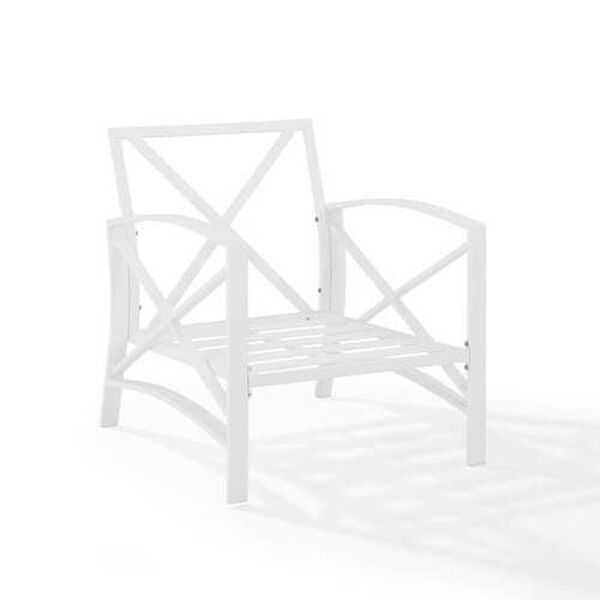 Kaplan Navy White Outdoor Metal Armchair, image 4