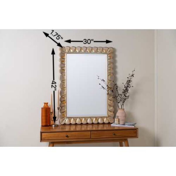 Florencia Pearlized Golden Wall Mirror, image 5