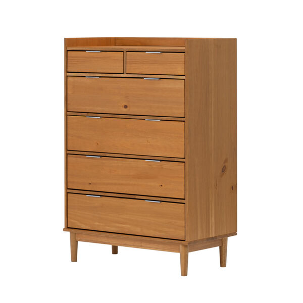 Caramel Solid Wood Six-Drawer Dresser, image 4