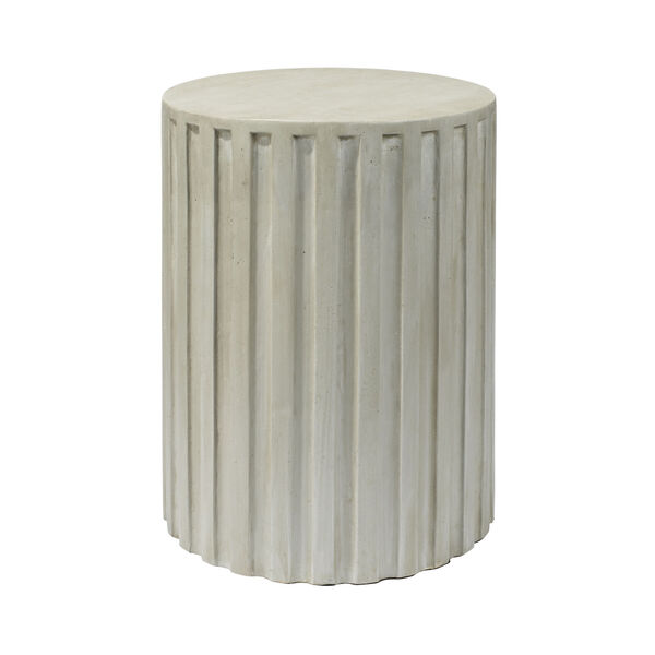 Fluted Grey Column Side Table, image 1