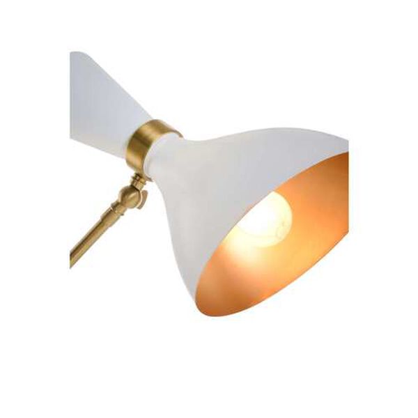 Stamos Matte White and Black One-Light Floor Lamp, image 2