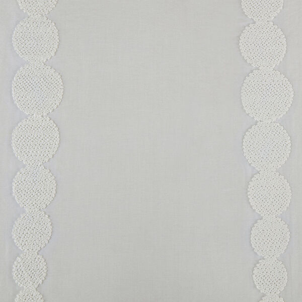White Embroidered Sheer Curtain Single Panel, image 6