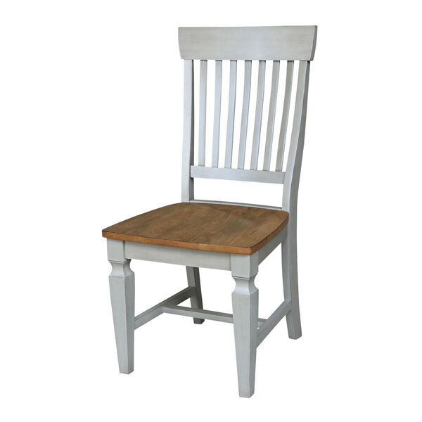 Vista Hickory Stone Slat Back Chair, Set of Two, image 1