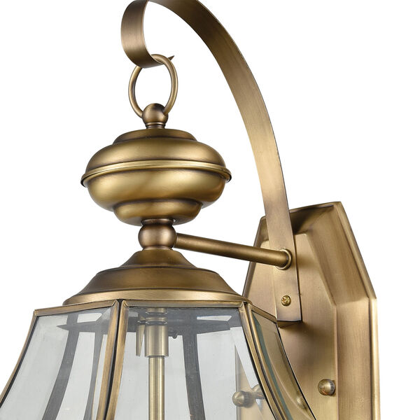 Ashford Gold Antique Brass Clear Glass Two-Light Outdoor Wall Sconce, image 4