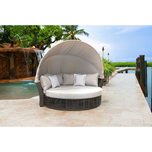 Outdoor Canopy Daybed with Cushions, image 2
