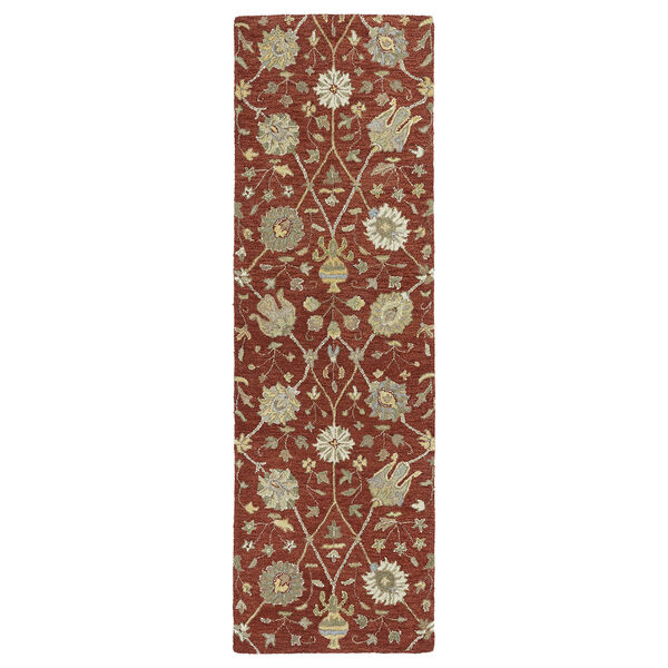 Helena Red Hand-Tufted 2Ft. 6In x 12Ft. Runner Rug, image 4