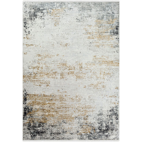 Solar Taupe and Yellow Rectangular: 5 Ft. x 7 Ft. 6 In. Rug, image 1