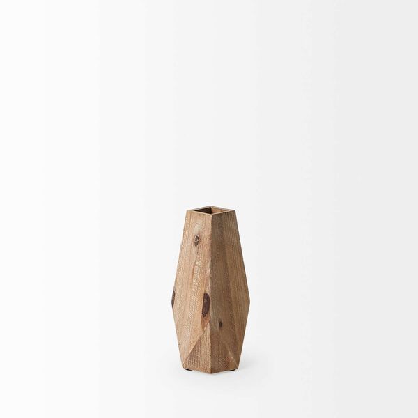Allen IV Natural Brown Wood Oval Vase, image 3