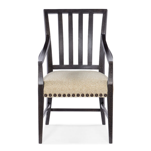 Big Sky Charred Timber and Beige Arm Chair, image 5