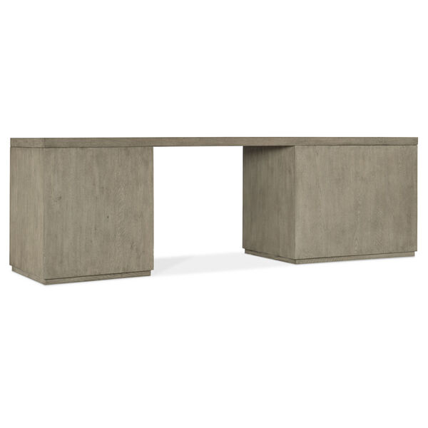Linville Falls Smoked Gray 96-Inch Desk with Small File and Lateral File, image 2