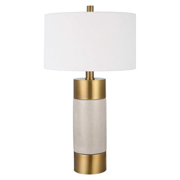 Adelia Ivory and Brass Table Lamp, image 4