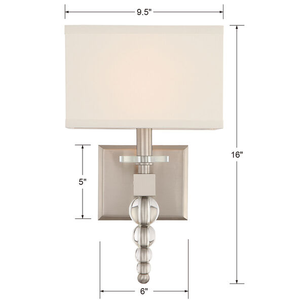 Clover One-Light Brushed Nickel Wall Sconce, image 3