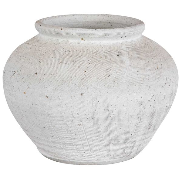 Floreana White Round Vase, image 1