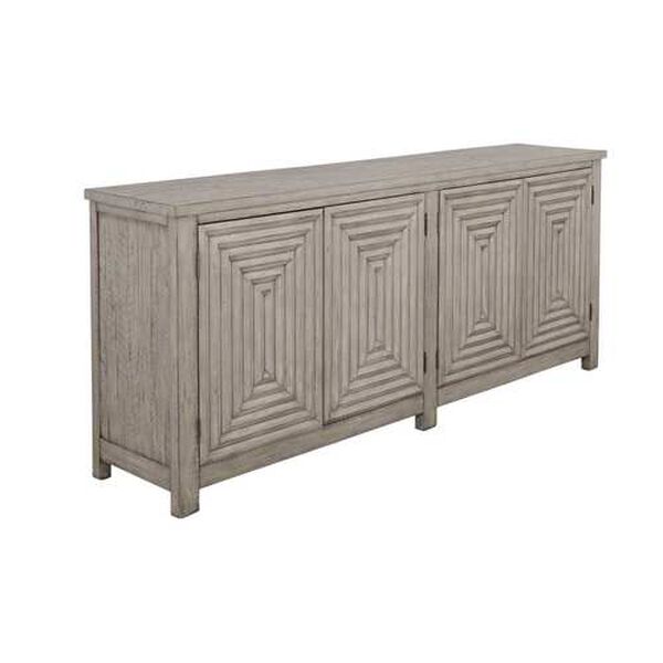 Melany Grey Credenza with Four Doors, image 3