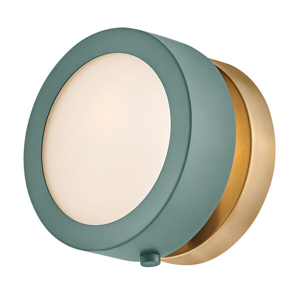 Mercer Sage Green and Heritage Brass One-Light Wall Sconce, image 5