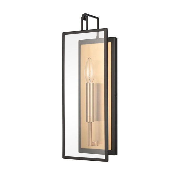 Gianni Matte Black and Satin Brass One-Light Wall Sconce, image 3