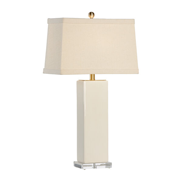 Cream One-Light Becker Vase Lamp, image 1