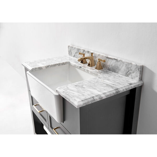 Hayley Sea Cloud Grey 36-Inch Rectangular Bath Vanity Set, image 3