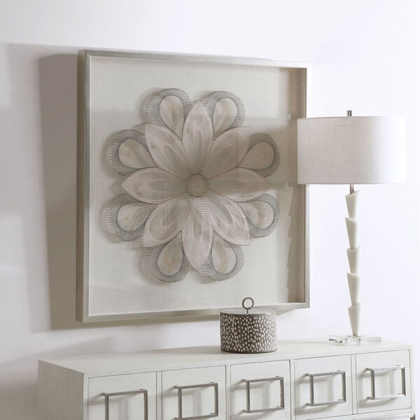 Floral Slate Gray Dreams Shadow Box, image 3