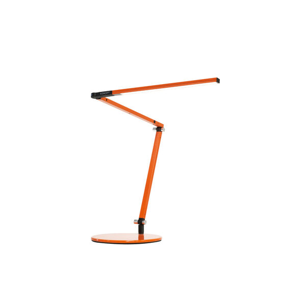 Z-Bar Orange LED Desk Lamp with Two-Piece Desk Clamp, image 1