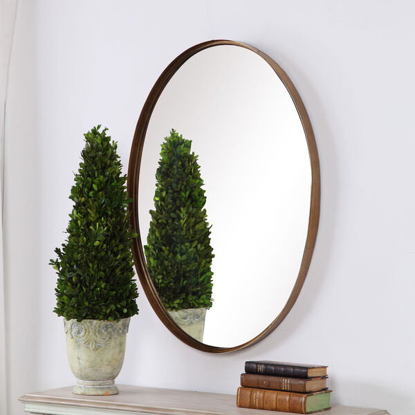 Linden Gold Oval Wall Mirror, image 1