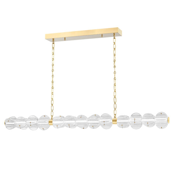 Lindley Aged Brass Integrated LED 50-Inch Chandelier, image 1