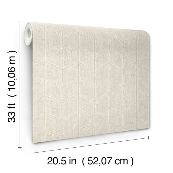 Flatiron Geometric Pearl Grey Wallpaper, image 6