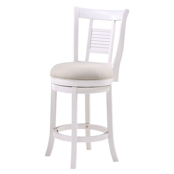 Grove White and Ivory Swivel Counter Stool, image 2