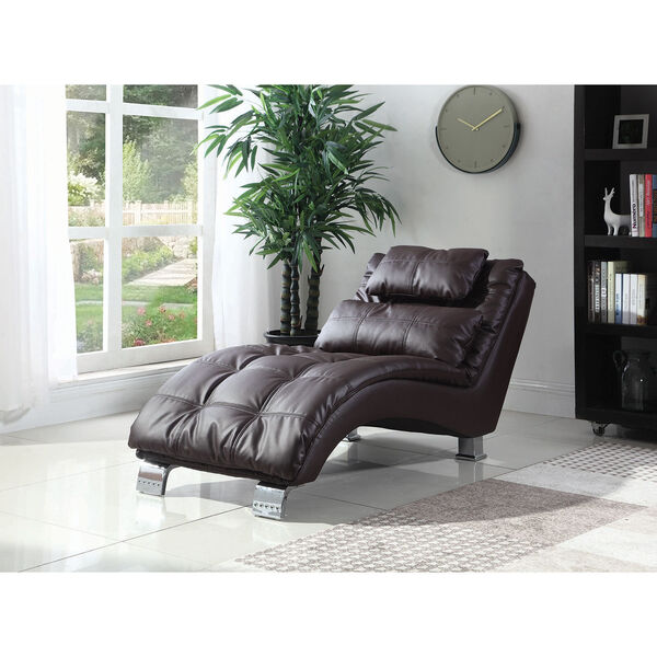 Brown Upholstered Chaise, image 1