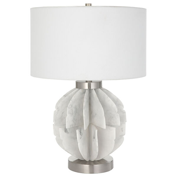 Repetition White and Brushed Nickel One-Light Table Lamp, image 5