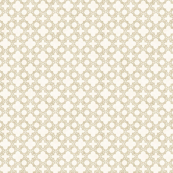 Velvet Mini Beige and Cream Wallpaper - SAMPLE SWATCH ONLY, image 1