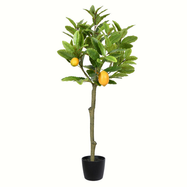 Green Potted Lemon Tree with 111 Leaves, image 1