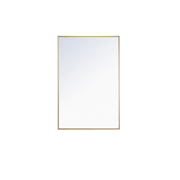 Eternity Brass 28-Inch Rectangular Mirror, image 1