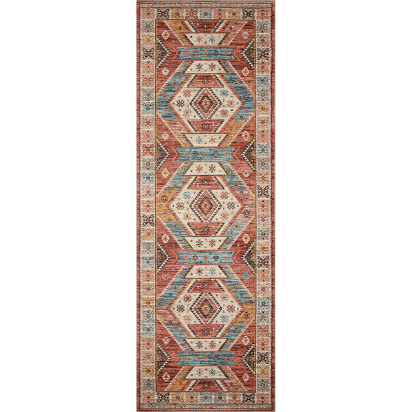 Zion Red Multicolor Rectangular: 2 Ft. 3 In. x 3 Ft. 9 In. Rug, image 4