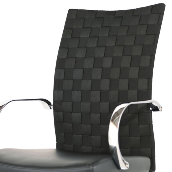 Mia Matte Black and Silver Office Chair, image 4