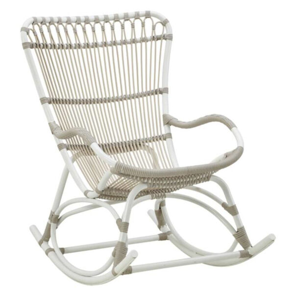 Monet Dove White Outdoor Rocking Chair, image 1