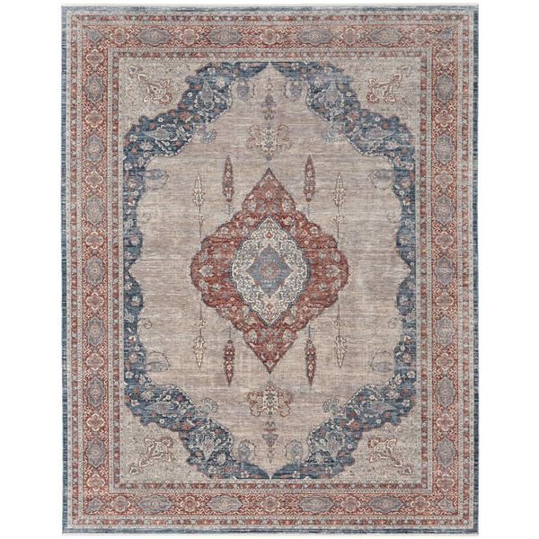 Marquette Gray Red Blue Area Rug, image 1