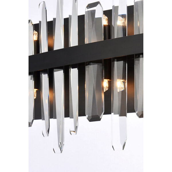 Serena Black and Clear 36-Inch Crystal Bath Sconce, image 4
